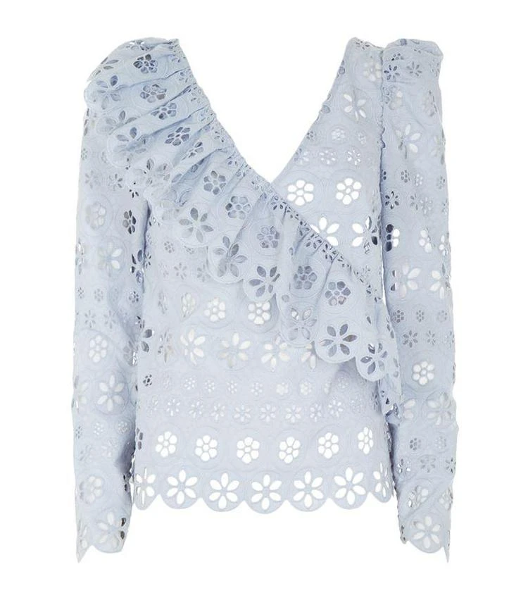 商品Self Portrait|Circle Floral Broderie Top,价格¥2609,第1张图片