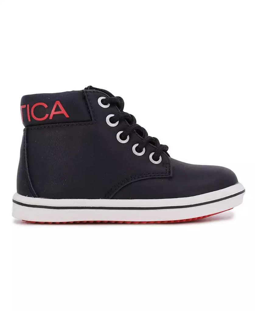 商品Nautica|Toddler Boys Bowenswarf Casual Padded Collar High-top Sneaker,价格¥112,第2张图片详细描述