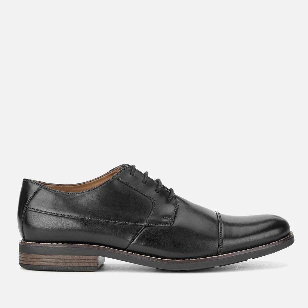 商品Clarks|Clarks Men's Becken Cap Leather Derby Shoes - Black,价格¥369,第1张图片