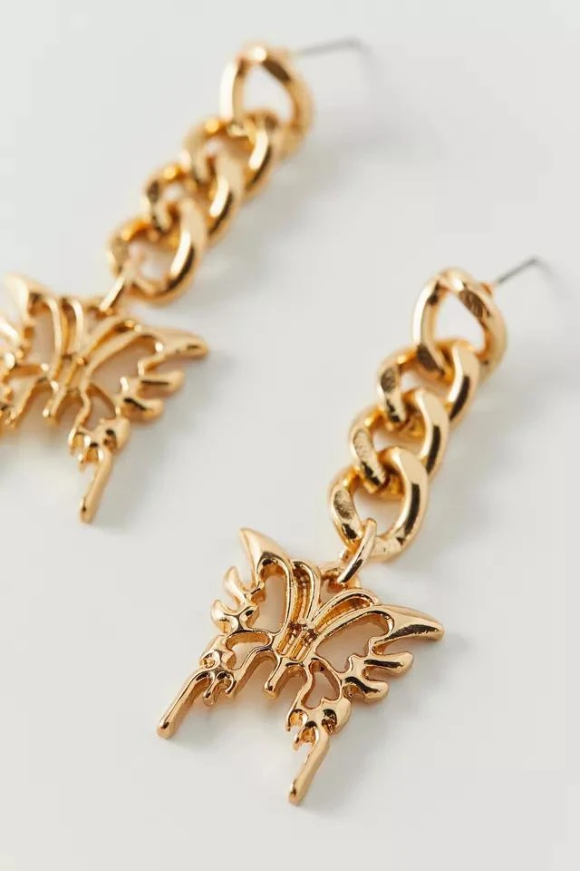 商品Urban Outfitters|Statement Butterfly Chain Earring,价格¥78,第1张图片