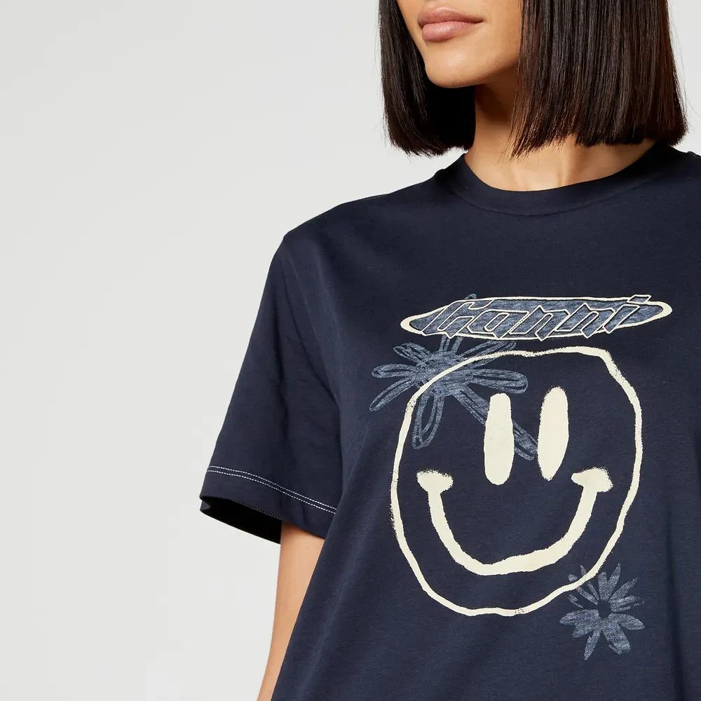 商品Ganni|Ganni Smiley Face Organic Cotton-Jersey T-Shirt,价格¥590,第4张图片详细描述