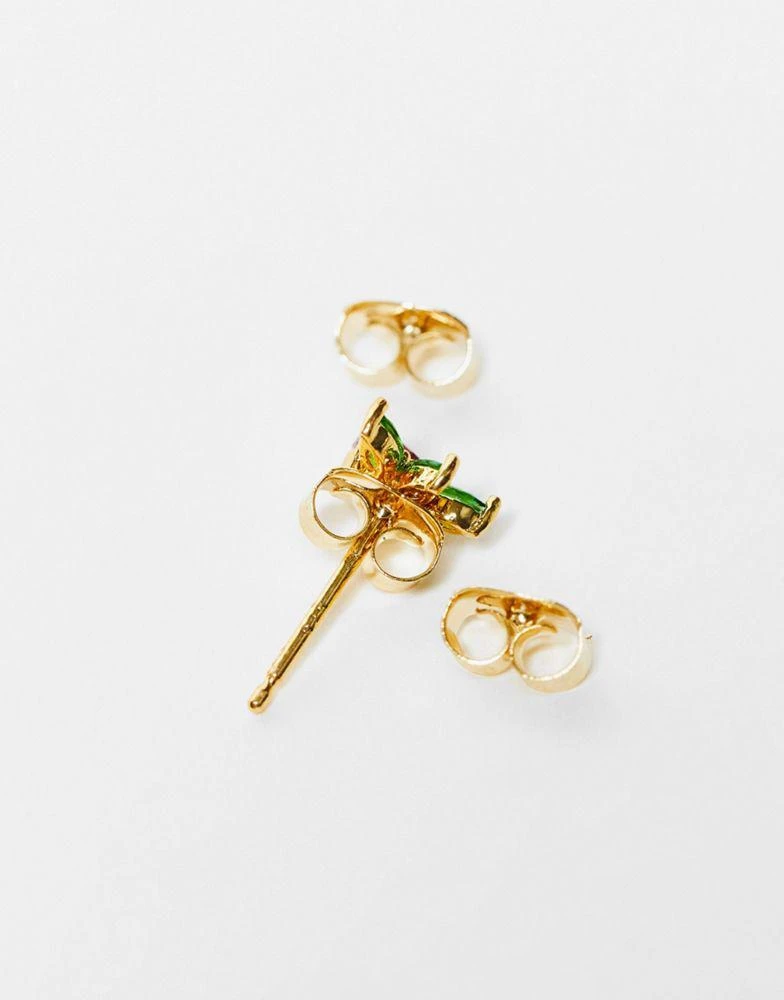 商品Girls Crew|Girls Crew 18k gold plated fruit basket stud set,价格¥509,第3张图片详细描述