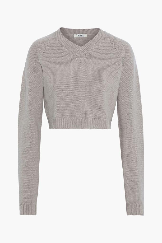 商品Max Mara|Pioggia cropped cutout cashmere sweater,价格¥1881,第1张图片