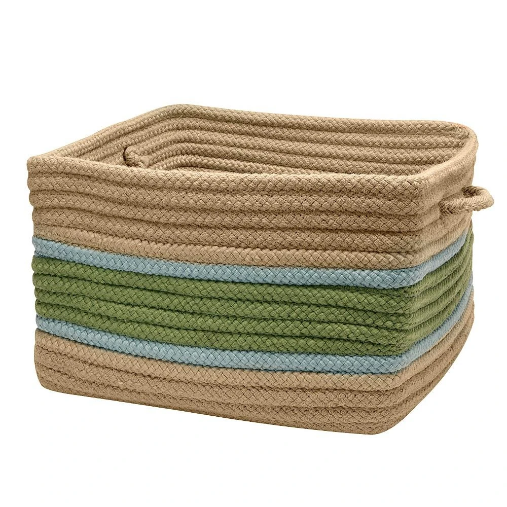 商品Colonial Mills|Garden Banded Round Braided Storage Basket,价格¥1028,第1张图片