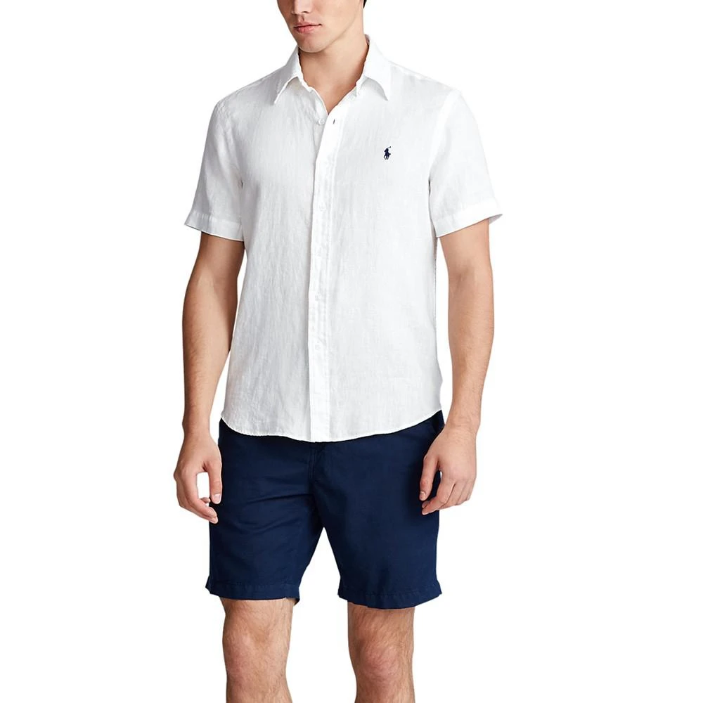 商品Ralph Lauren|Men's Short-Sleeve Linen Button-Up,价格¥589-¥920,第1张图片