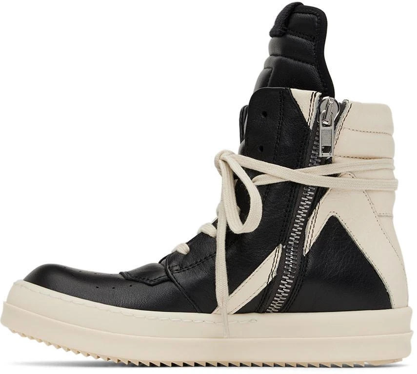 商品Rick Owens|Kids Black & Off-White Geobasket Sneakers,价格¥2899,第3张图片详细描述