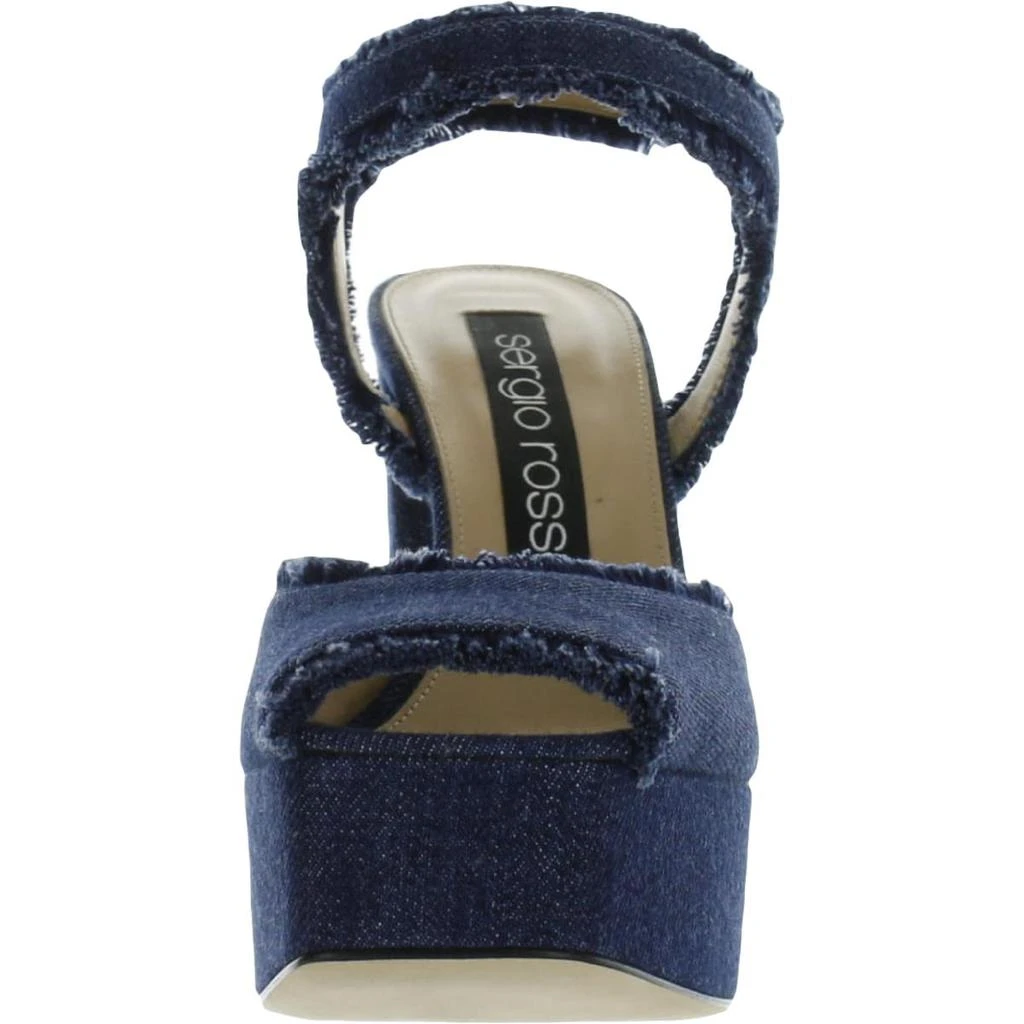 商品Sergio Rossi|Sergio Rossi Womens Monica Denim Square Toe Heels,价格¥1268,第3张图片详细描述