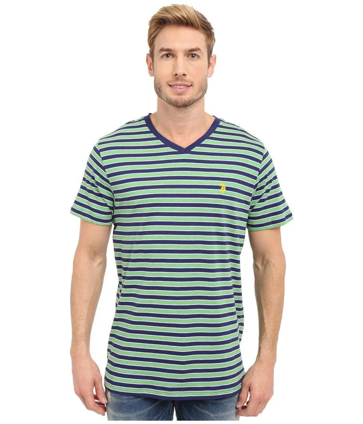 商品U.S. POLO ASSN.|Candy Striped V-Neck T-Shirt,价格¥219,第1张图片