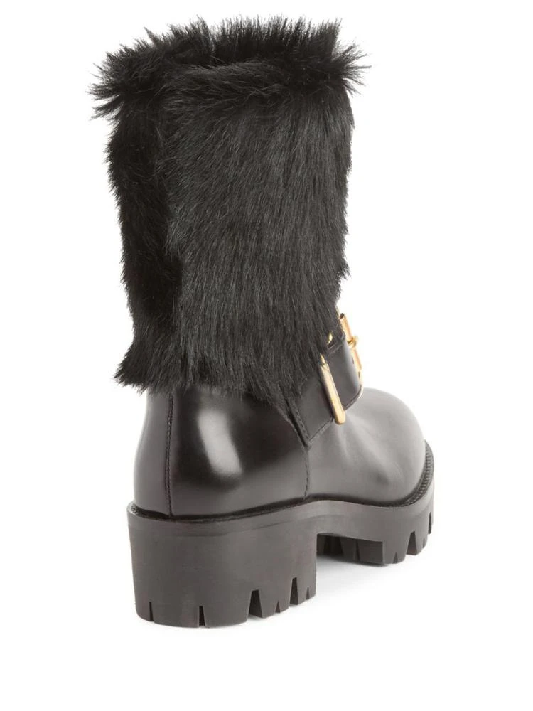 商品Prada|Shearling & Leather Moto Boots,价格¥4499,第2张图片详细描述