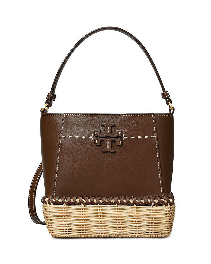 商品Tory Burch|McGraw Small Wicker Bucket Bag,价格¥2560,第3张图片详细描述