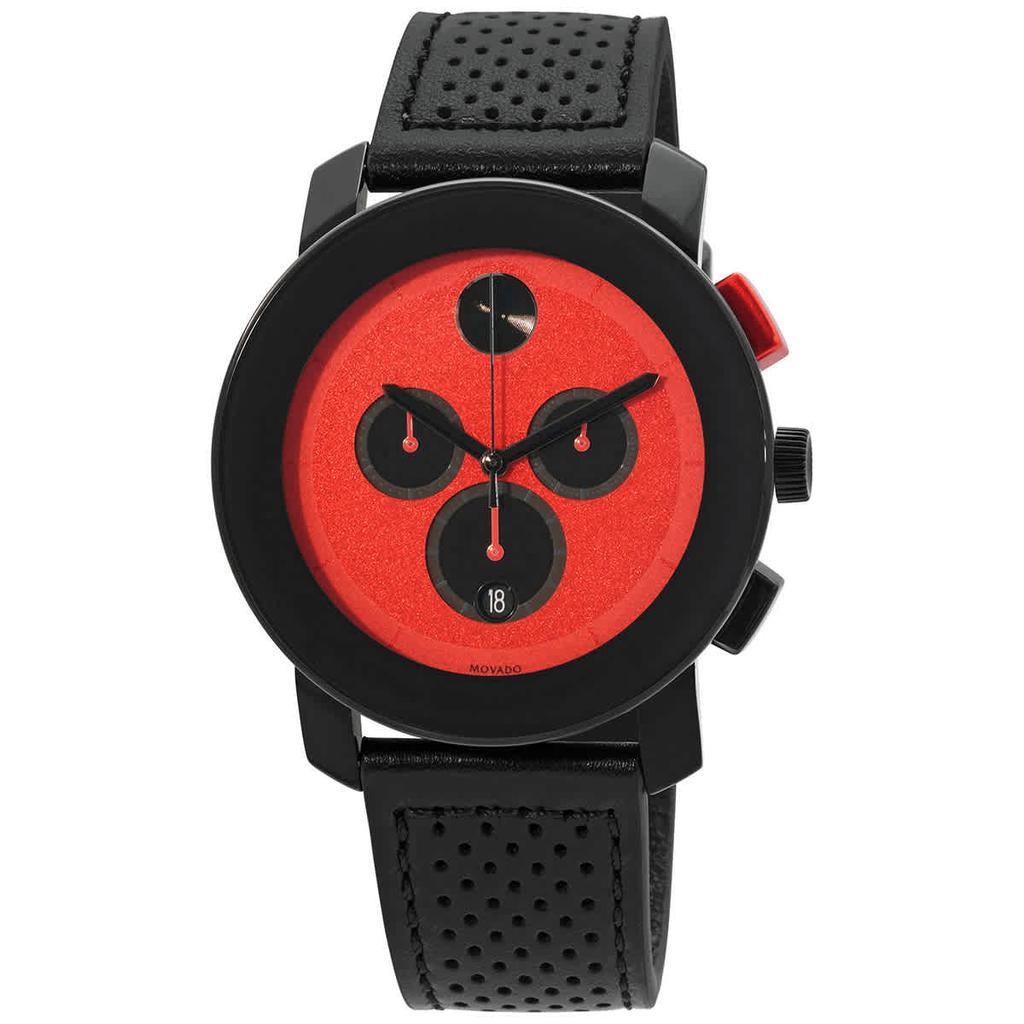 商品Movado|Movado Bold Chronograph Quartz Red Dial Mens Watch 3600765,价格¥1801,第1张图片