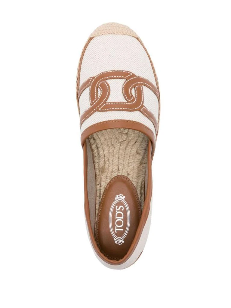 商品Tod's|TOD'S Canvas and leather espadrilles,价格¥3151,第3张图片详细描述