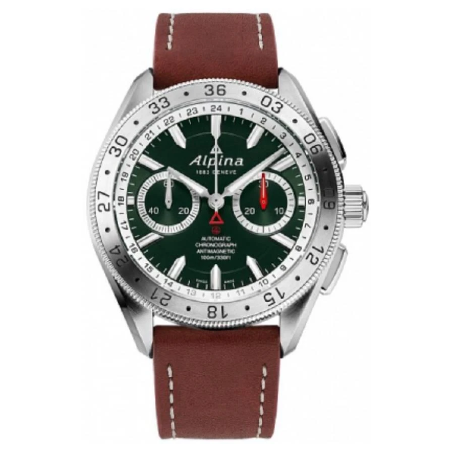 商品Alpina|Alpiner4 Chronograph Automatic Green Dial Men's Watch AL-860GRS5AQ6,价格¥18147,第1张图片