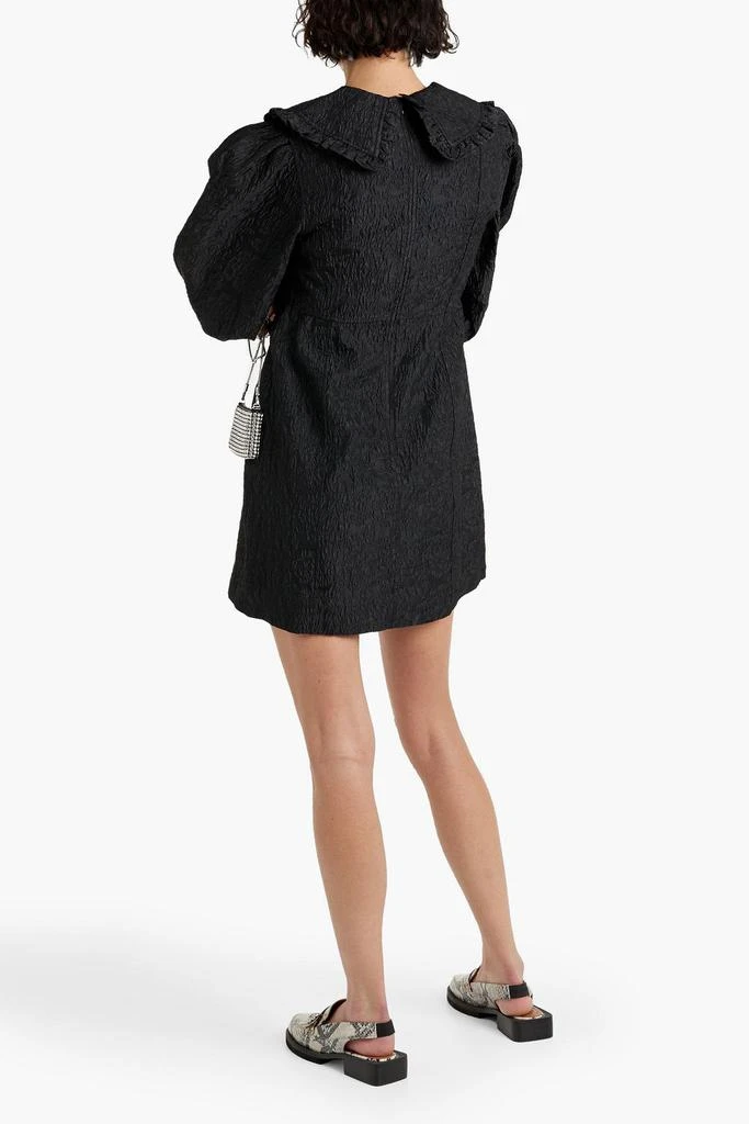 商品Ganni|Ruffle-trimmed cloqué mini dress,价格¥1270,第3张图片详细描述