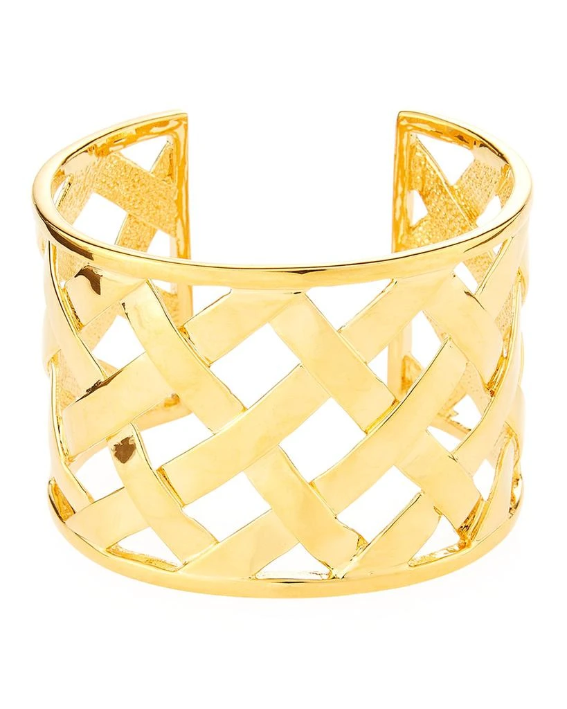 商品Kenneth Jay Lane|Basketweave Cuff Bracelet,价格¥1264,第1张图片