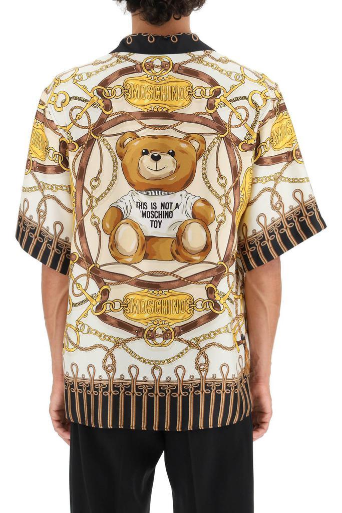 商品Moschino|Moschino Military Teddy Scarf Short Sleeve Silk Shirt,价格¥5646,第5张图片详细描述