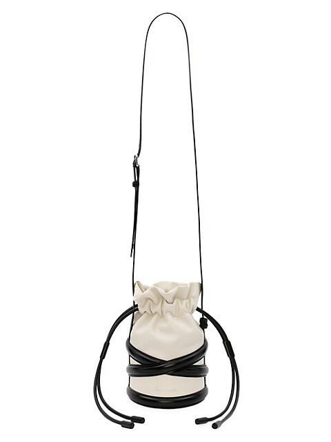 商品Alexander McQueen|Strappy Leather Mini Bucket Bag,价格¥13096,第5张图片详细描述