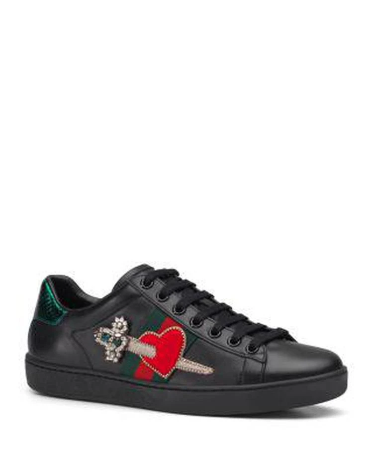 商品Gucci|Women's Ace Lace Up Sneakers,价格¥6209,第1张图片