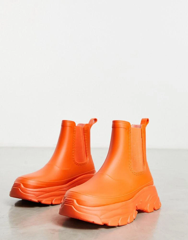 商品ASOS|ASOS DESIGN wellington boots in bright orange,价格¥231,第1张图片