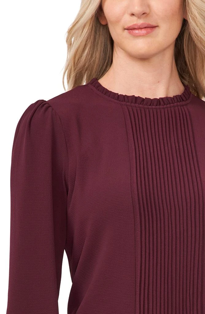 商品CeCe|Pintucked Smocked Cuff Chiffon Top,价格¥162,第3张图片详细描述