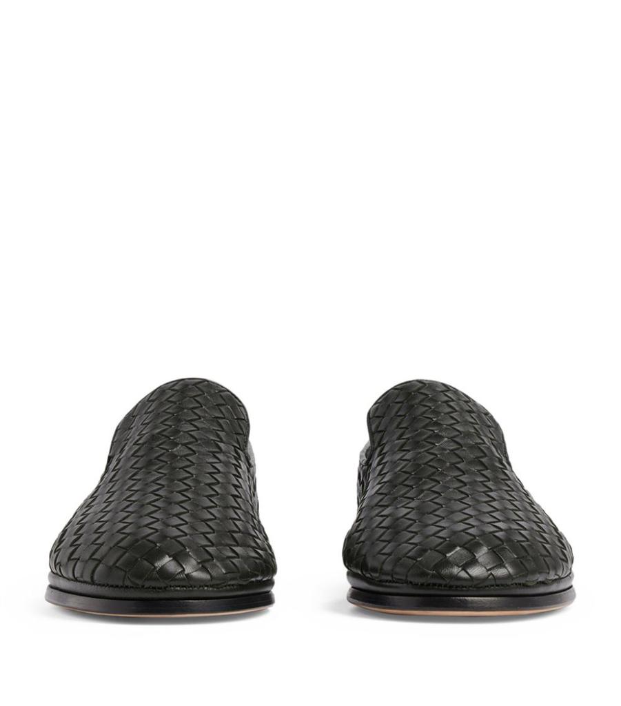 Leather Intrecciato Loafers商品第2张图片规格展示