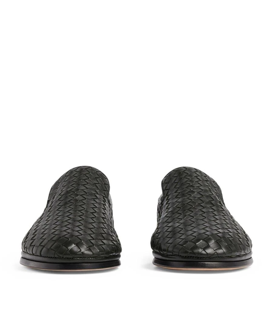 商品Bottega Veneta|Leather Intrecciato Loafers,价格¥11154,第2张图片详细描述