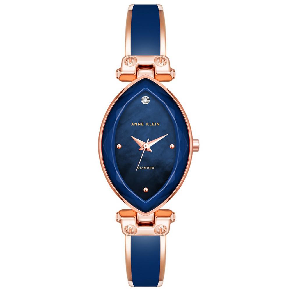 Women's Three-Hand Quartz Rose Gold-Tone Alloy with Navy Enamel Bracelet Watch, 24mm商品第1张图片规格展示