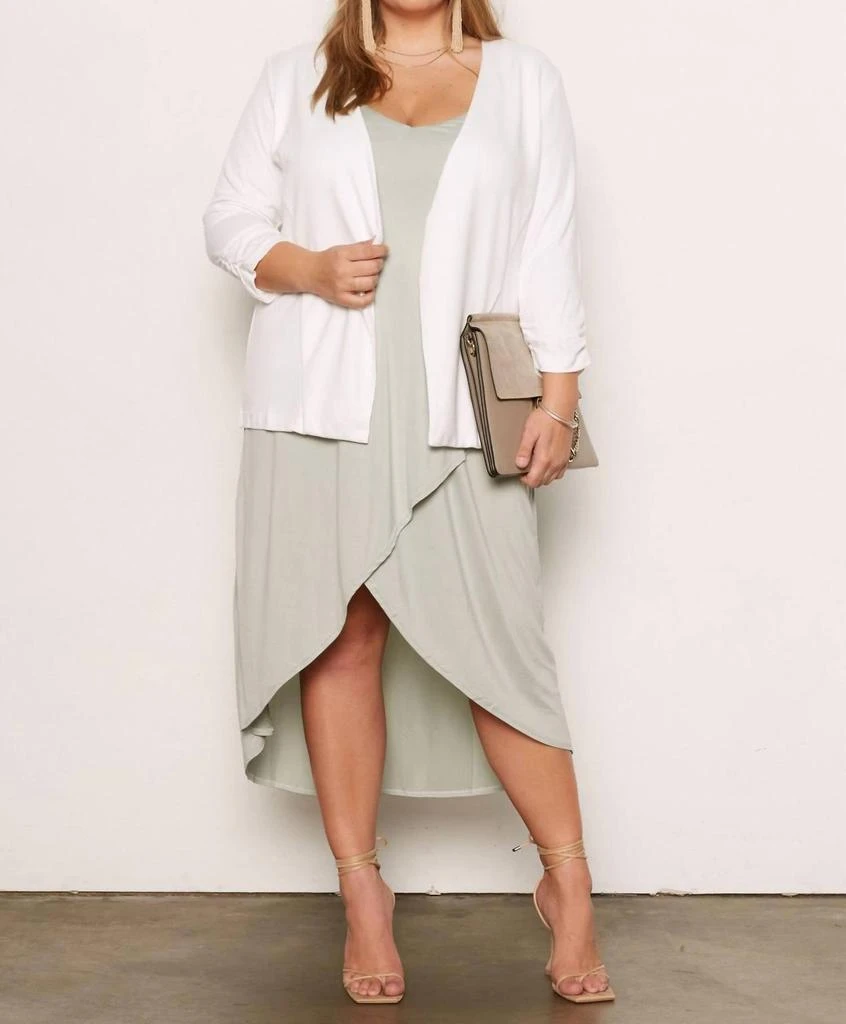 商品Tart|Olga French Terry Plus Blazer In White,价格¥799,第2张图片详细描述