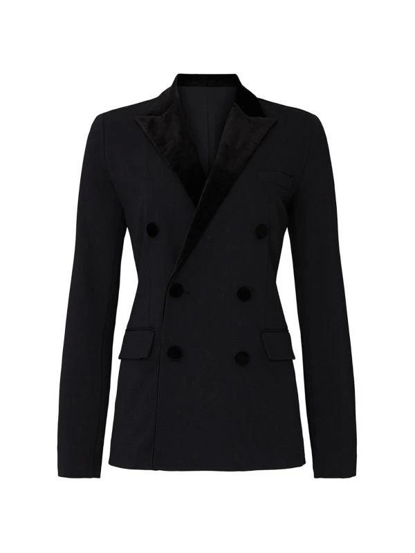 商品Ralph Lauren|Peak Lapel Velvet Trim Blazer,价格¥600,第4张图片详细描述