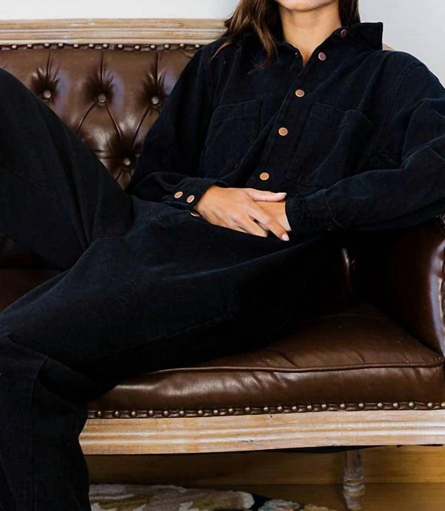 Bucketlist - Long Sleeve Denim Jumpsuit 商品