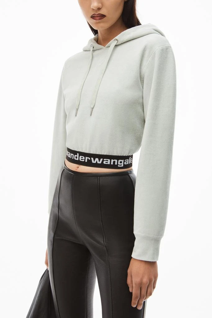 商品Alexander Wang|long-sleeve hoodie in stretch corduroy,价格¥1067,第3张图片详细描述