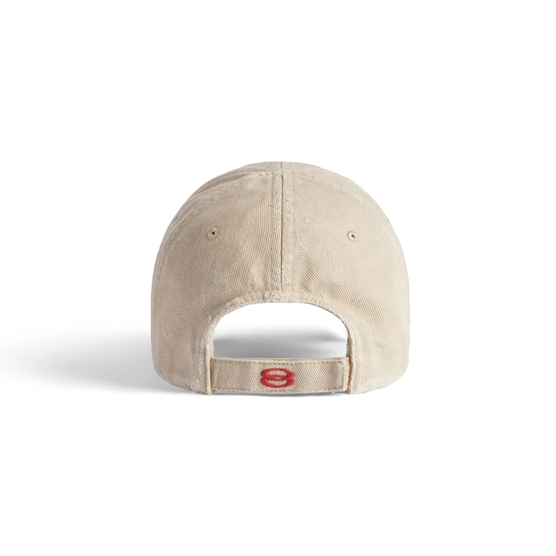 Balenciaga/巴黎世家 男士米色棉质可调节魔术贴经典棒球帽 商品