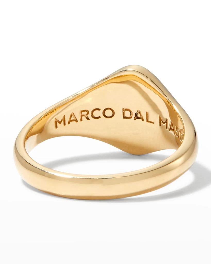 商品Marco Dal Maso|Men's Yellow Gold Framed Black Enamel Signet Ring,价格¥22964,第4张图片详细描述