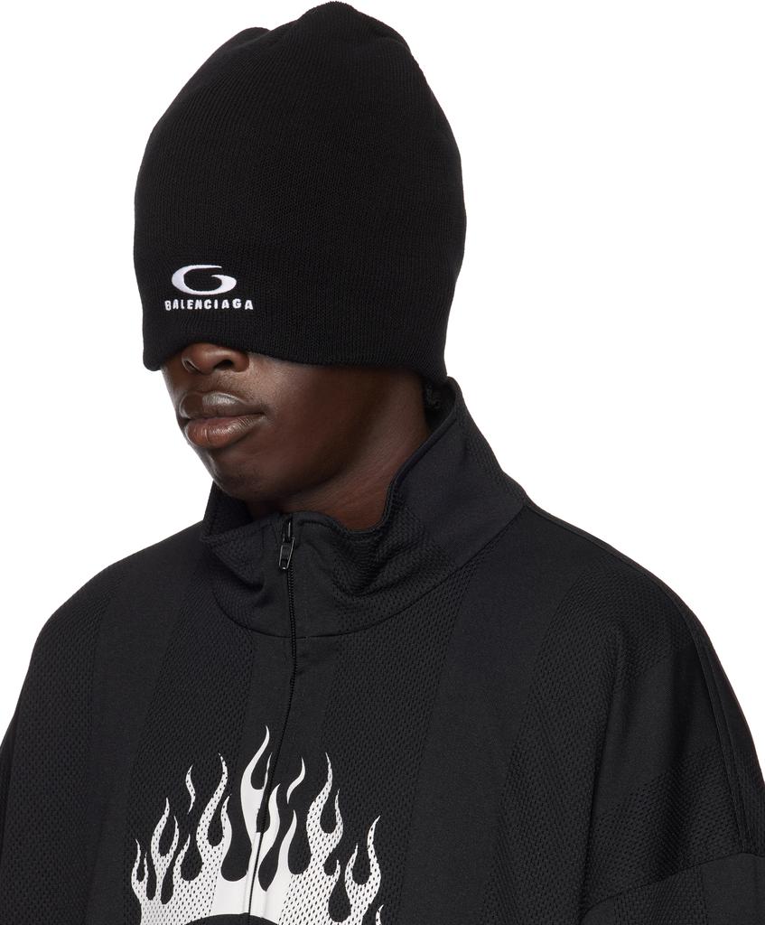 黒*郎様 Balenciaga Sports Icon Beanie 美品　サイ Balenciaga Black Loop Sports Icon Beanie - Hats - BeyondStyle