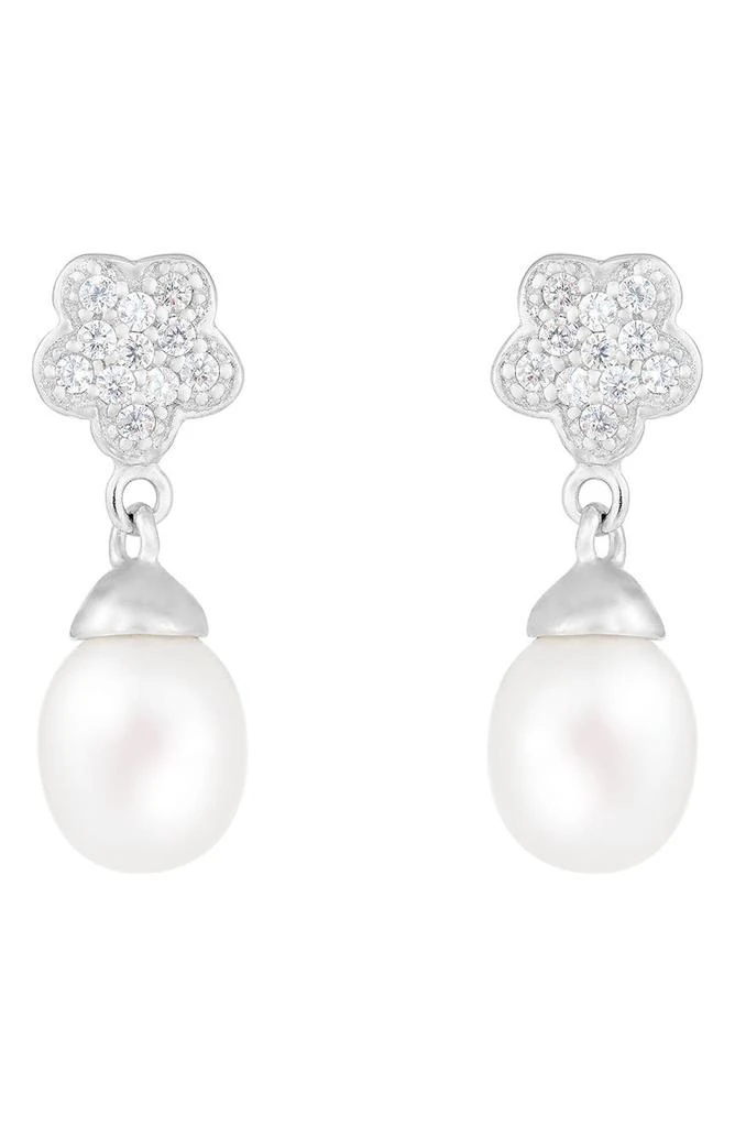 商品Splendid Pearls|Freshwater Pearl & CZ Cluster Drop Earrings,价格¥375,第1张图片