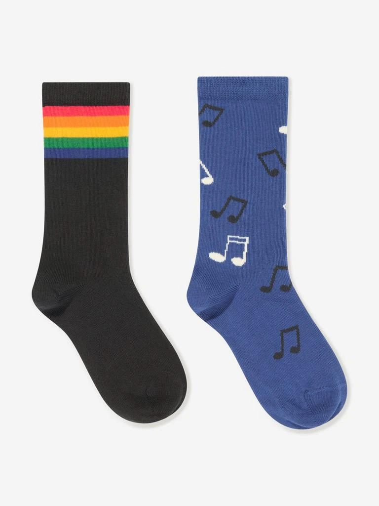 商品Mini Rodini|Mini Rodini Kids Rainbow 2 Pack Socks Set in Multicolour,价格¥71,第1张图片