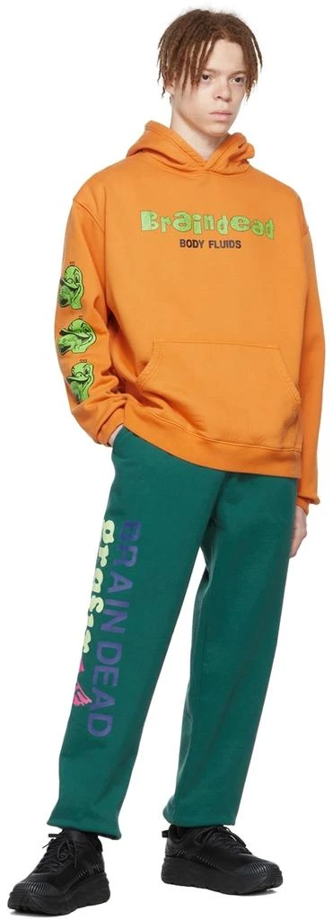 商品Brain Dead|Orange Cotton Hoodie,价格¥411,第4张图片详细描述