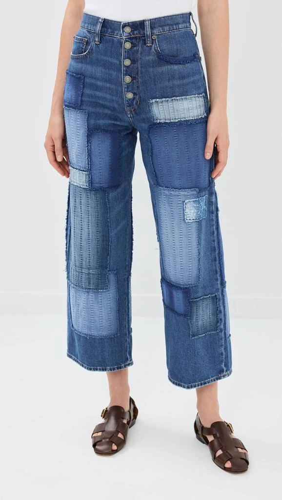 商品Ralph Lauren|Patchwork Crop Denim Jeans,价格¥1134,第1张图片