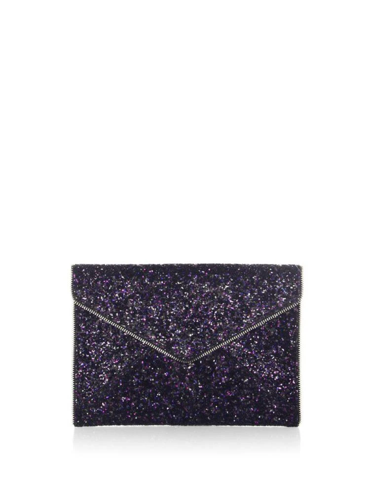商品Rebecca Minkoff|Rebecca Minkoff - Glitter Leo Leather Clutch,价格¥499,第1张图片