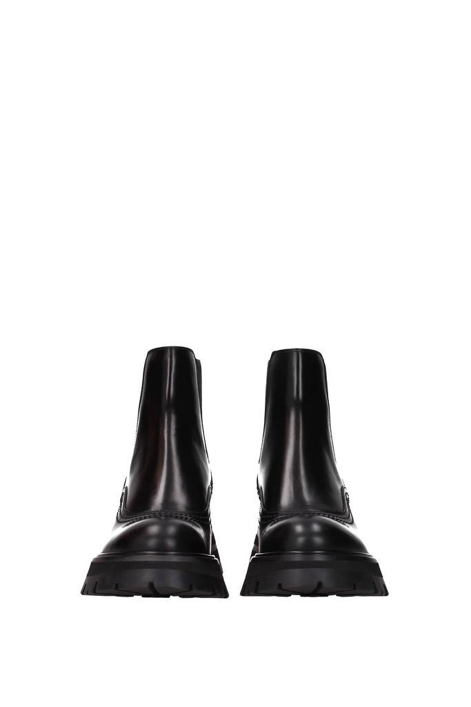 商品Alexander McQueen|女式 黑色皮革踝靴,价格¥2913,第5张图片详细描述