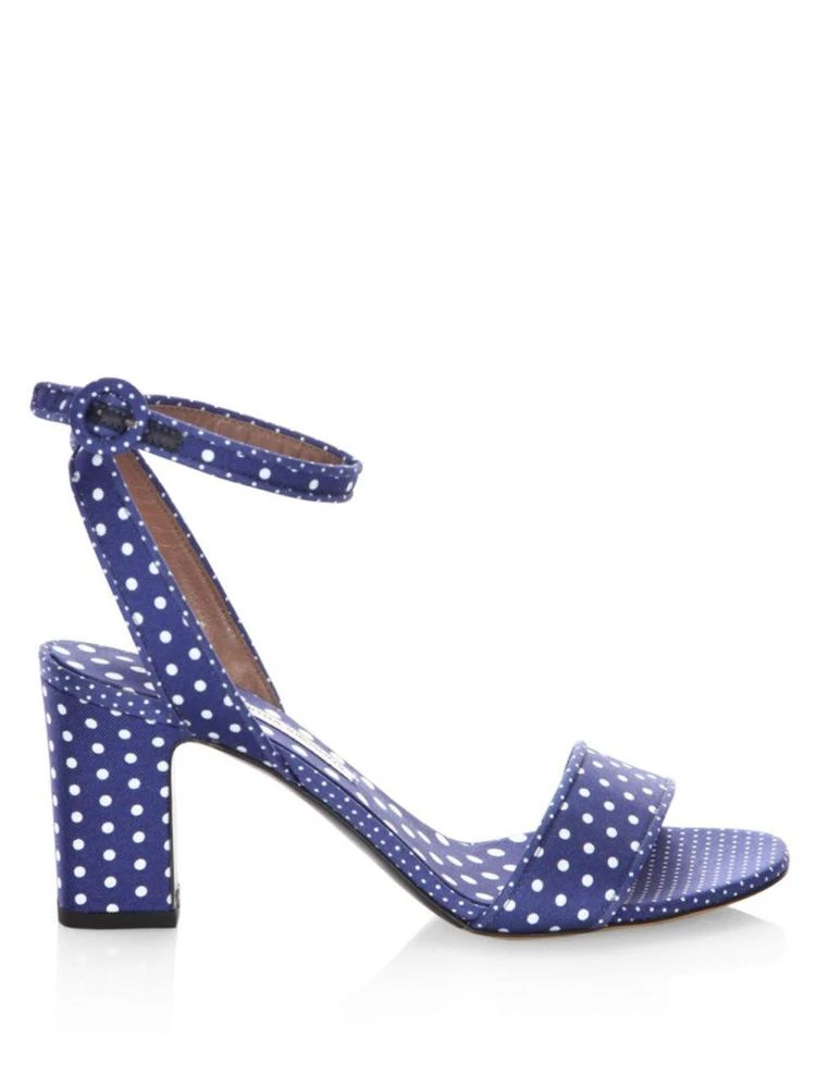 商品Tabitha Simmons|Tabitha Simmons - Leticia Polka Dot Block Heel Cotton Sandals,价格¥1071,第5张图片详细描述