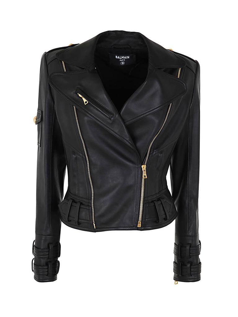 Balmain Womens Black Outerwear Jacket商品第1张图片规格展示