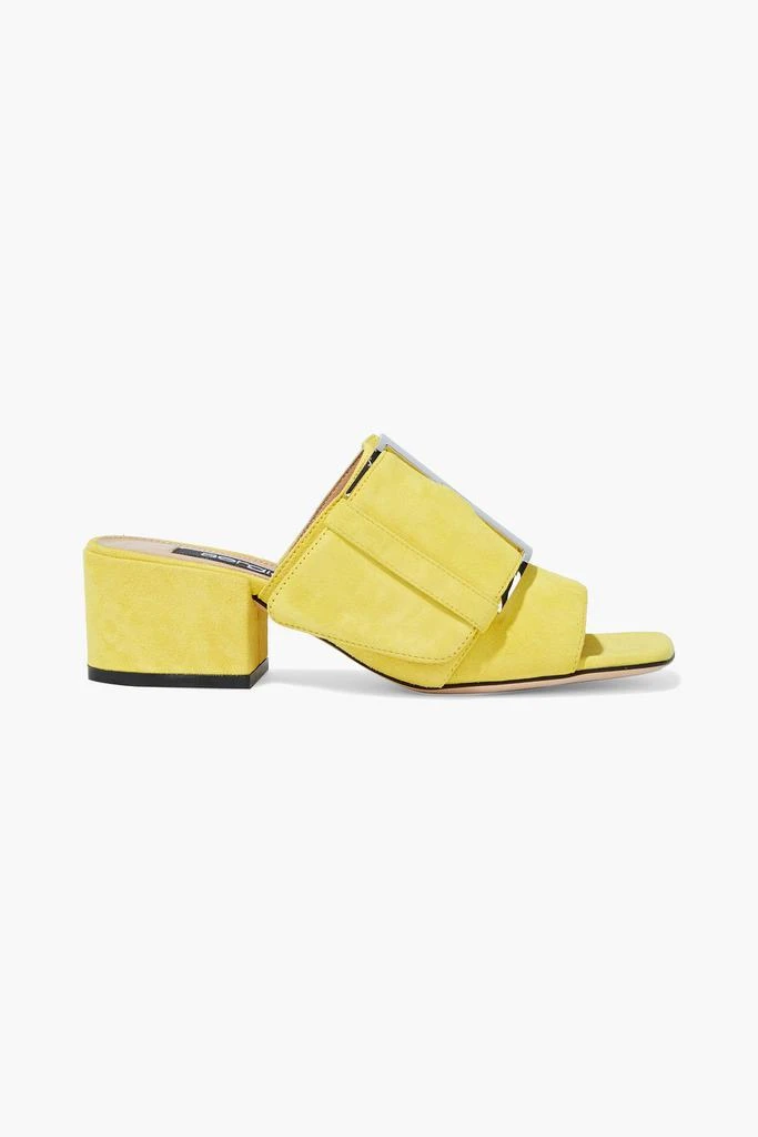 商品Sergio Rossi|Buckled suede mules,价格¥1340,第1张图片