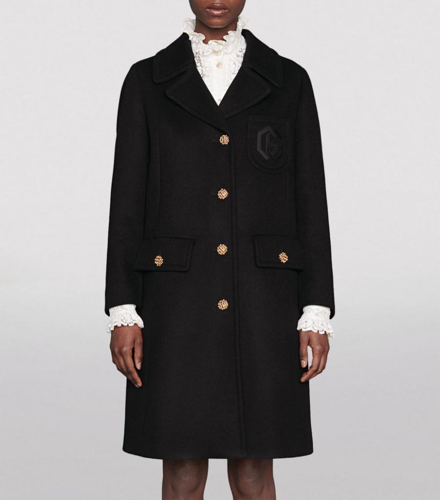 商品Gucci|Double G Embroidered Coat,价格¥21295,第5张图片详细描述
