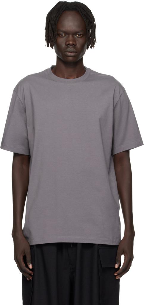 T-shirt gris à manches courtes à motif graphique image 2