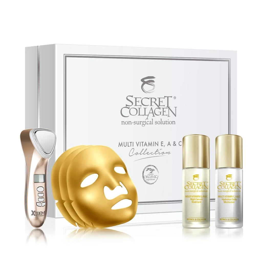 商品Secret Collagen|Multi-Vitamin E, A, & C Daily Replenish Routine with Skin Rejuvenation Device,价格¥984,第1张图片