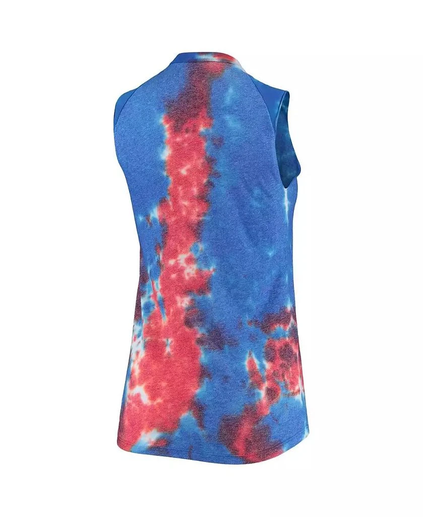 商品Majestic|Women's Threads Red and Blue New York Mets Tie-Dye Tri-Blend Muscle Tank Top,价格¥335,第4张图片详细描述