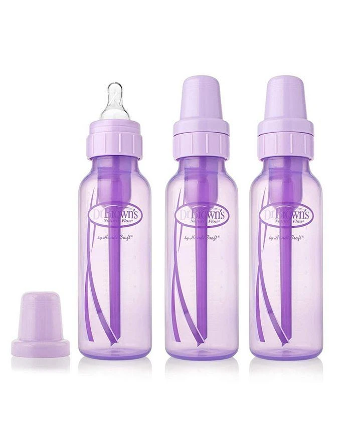 商品Dr. Brown's|Options + Natural Flow Anti-Colic Baby Bottles, 8oz, 6 Pack,价格¥328,第3张图片详细描述