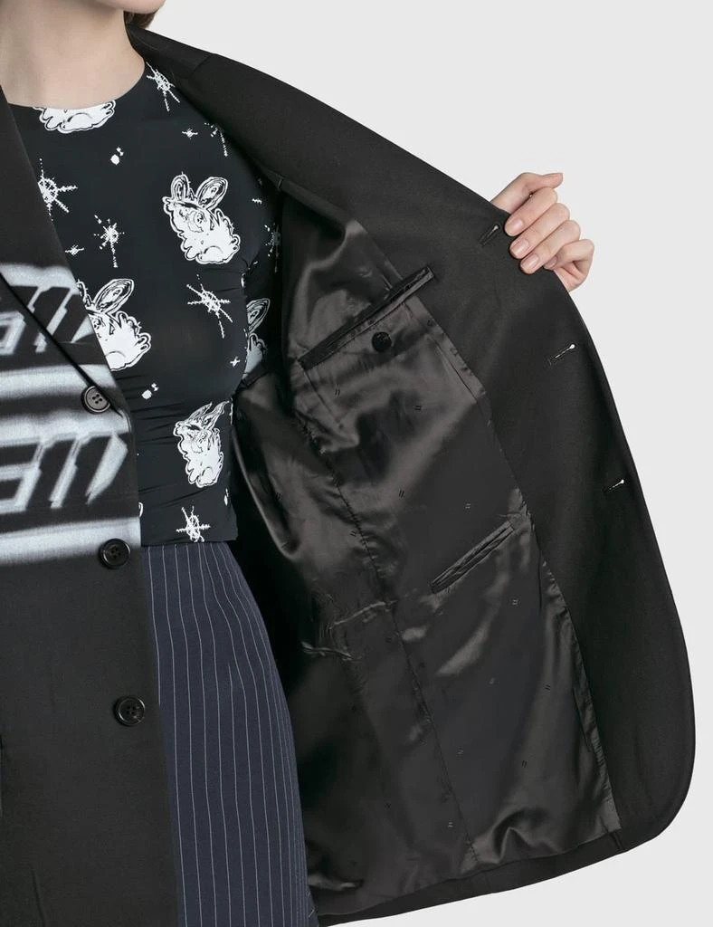商品[二手商品] We11done|Black Standard Jacket with Logo Print,价格¥4142,第5张图片详细描述