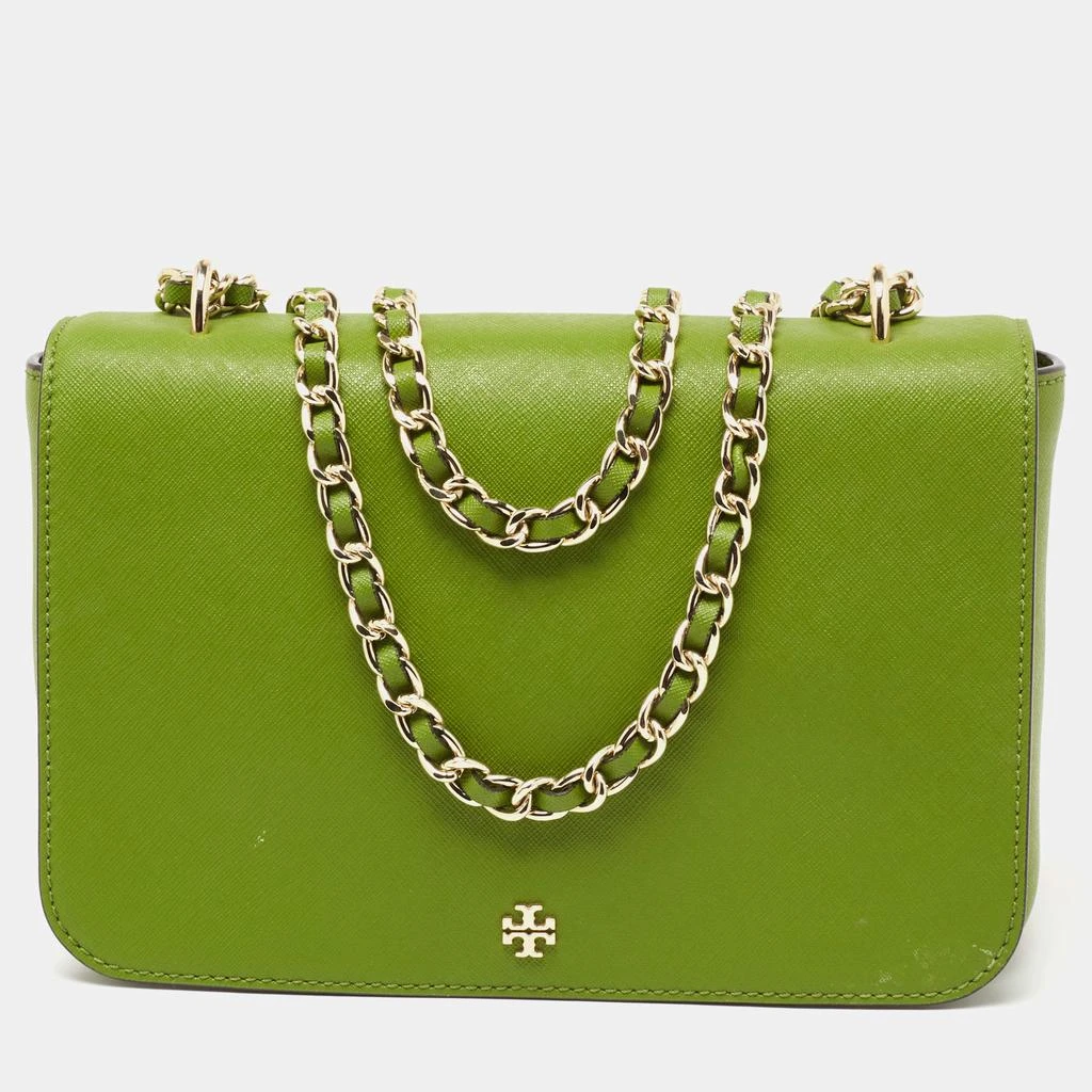 商品[二手商品] Tory Burch|Tory Burch Green Leather Robinson Shoulder Bag,价格¥914,第1张图片